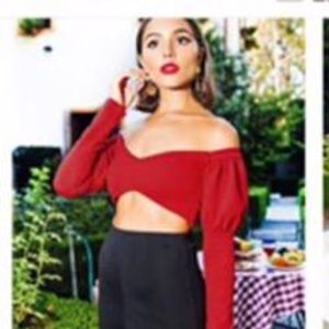 Pretty Little Things x Olivia Culpo Red Crop Top
